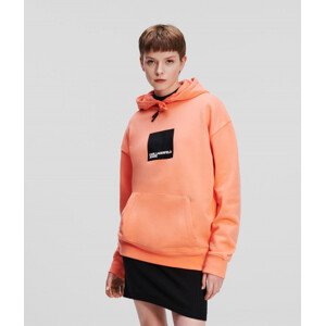 Mikina karl lagerfeld jeans klj logo hoodie oranžová xs