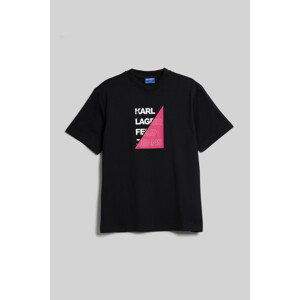 Tričko karl lagerfeld jeans klj regular cut logo sslv tee černá s