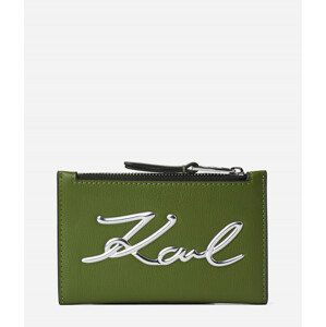 Peněženka karl lagerfeld k/signature bifold zip ch zelená none