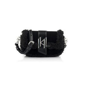 Kabelka karl lagerfeld k/saddle sp sm shb suede shear černá none