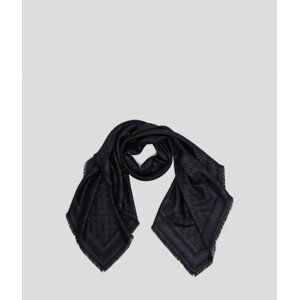 Šála karl lagerfeld k/monogram jcqrd metal scarf modrá none