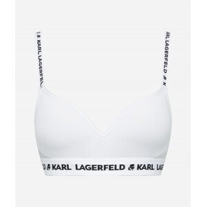 Spodní prádlo karl lagerfeld logo padded bra bílá s