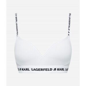 Spodní prádlo karl lagerfeld logo padded bra bílá m