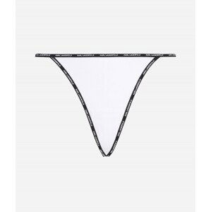 Spodní prádlo karl lagerfeld mini logo g-string bílá xl