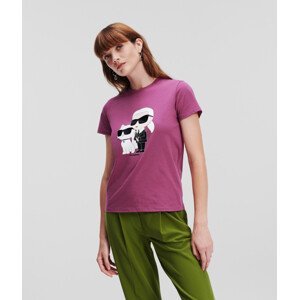 Tričko karl lagerfeld ikonik 2.0 t-shirt fialová xs