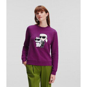 Mikina karl lagerfeld ikonik 2.0 sweatshirt fialová l