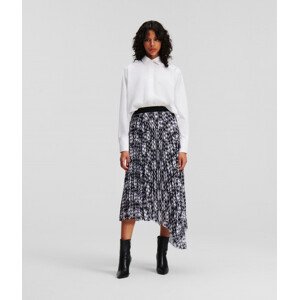 Sukně karl lagerfeld check pleated skirt černá 42