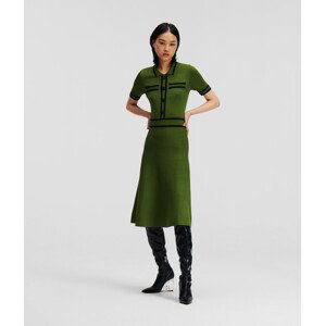 Šaty karl lagerfeld s slv knit dress zelená s