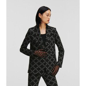 Blejzr karl lagerfeld jacquard punto jacket černá 40