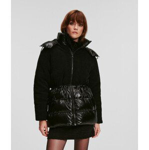 Bunda karl lagerfeld shearling mix down jacket černá xs