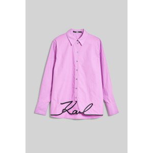 Košile karl lagerfeld karl hem signature shirt fialová 40