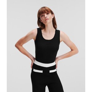 Top karl lagerfeld rib tank top černá xs