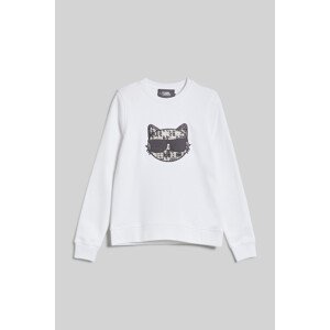 Mikina karl lagerfeld boucle choupette sweatshirt bílá m