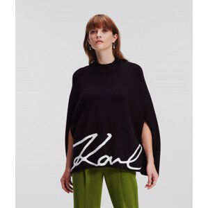 Svetr karl lagerfeld karl signature cape černá s