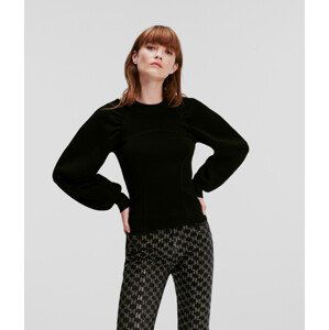 Svetr karl lagerfeld feminine ls knit sweater černá s