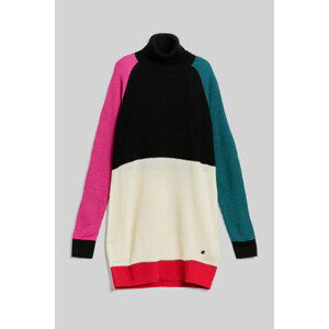 Svetr karl lagerfeld colour block knit tunic různobarevná xs