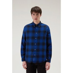 Košile woolrich light flannel shirt modrá xl