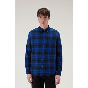 Košile woolrich light flannel shirt modrá l
