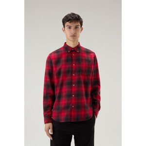 Košile woolrich light flannel shirt červená l