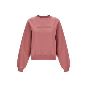 Mikina woolrich woolrich logo sweatshirt růžová m