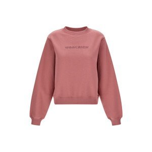 Mikina woolrich woolrich logo sweatshirt růžová s