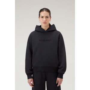 Mikina woolrich woolrich logo hoodie černá s