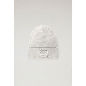 Čepice woolrich cotton wool beanie šedá s