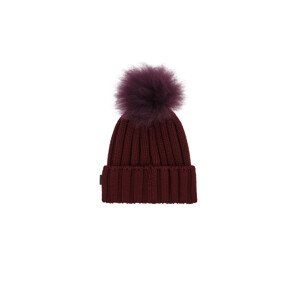 Čepice woolrich beanie cashmere pom-pom fialová s