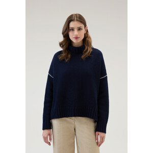 Rolák woolrich wool cable' turtleneck modrá xs