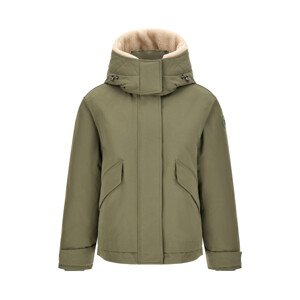 Bunda woolrich sherpa visor military parka šedá s