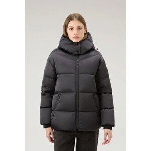 Bunda woolrich satin logo puffer jacket černá xs