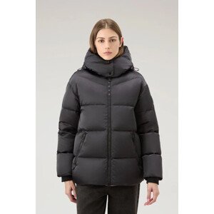 Bunda woolrich satin logo puffer jacket černá m