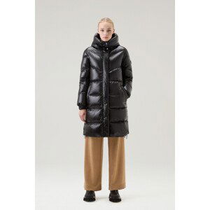 Bunda woolrich aliquippa long puffer jacket černá s