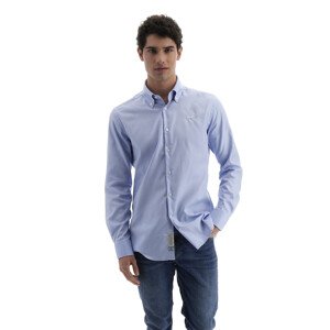 Košile la martina man shirt long sleeves wrinkle modrá 41