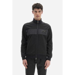 Mikina la martina man full zip sweatshirt fleece černá s