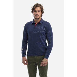 Polokošile la martina man polo l/s heavy jersey modrá s