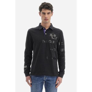 Polokošile la martina man polo l/s heavy jersey černá s