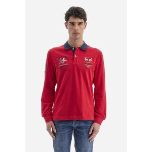 Polokošile la martina man polo l/s heavy jersey červená xxl