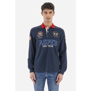 Polokošile la martina man polo l/s heavy jersey modrá xl