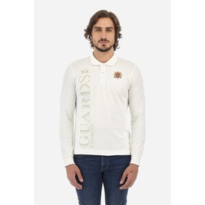 Polokošile la martina man polo l/s piquet stretch bílá l