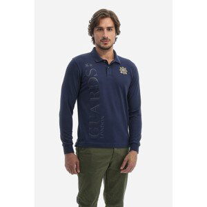 Polokošile la martina man polo l/s piquet stretch modrá s