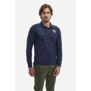 Polokošile la martina man polo l/s piquet stretch modrá xl