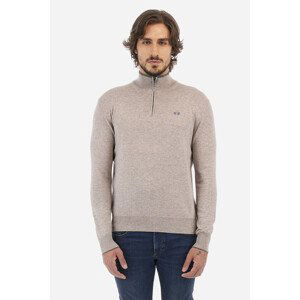 Svetr la martina man half zip tricot šedá xl