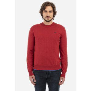 Svetr la martina man sweater cotton wool blend červená xl