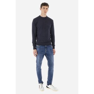 Svetr la martina man sweater crew neck merinos modrá xxxl