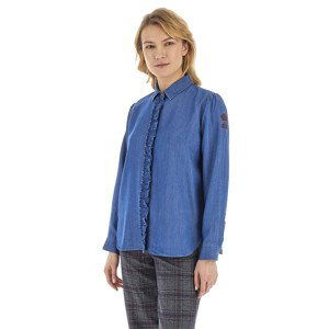 Košile la martina woman shirt l/s light lyocell modrá 4