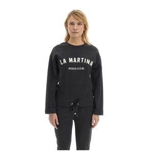 Mikina la martina woman fleece crew neck peached černá 5