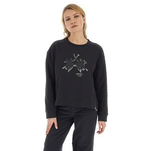 Mikina la martina woman fleece crew neck diagona černá 6