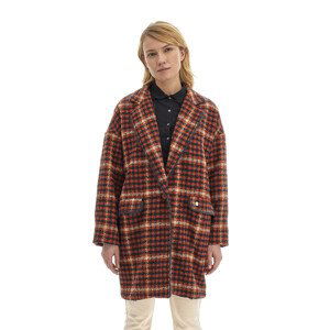 Kabát la martina woman outdoor checked boucle červená 46