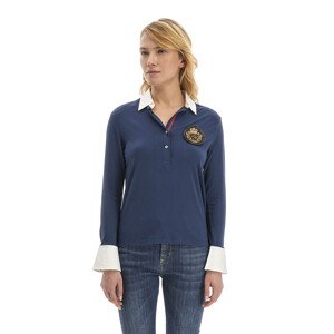 Polokošile la martina woman polo l/s viscose jersey modrá 1